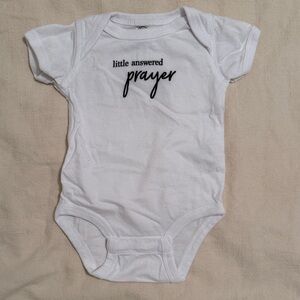 White Newborn Onesie - Little Answered Prayer